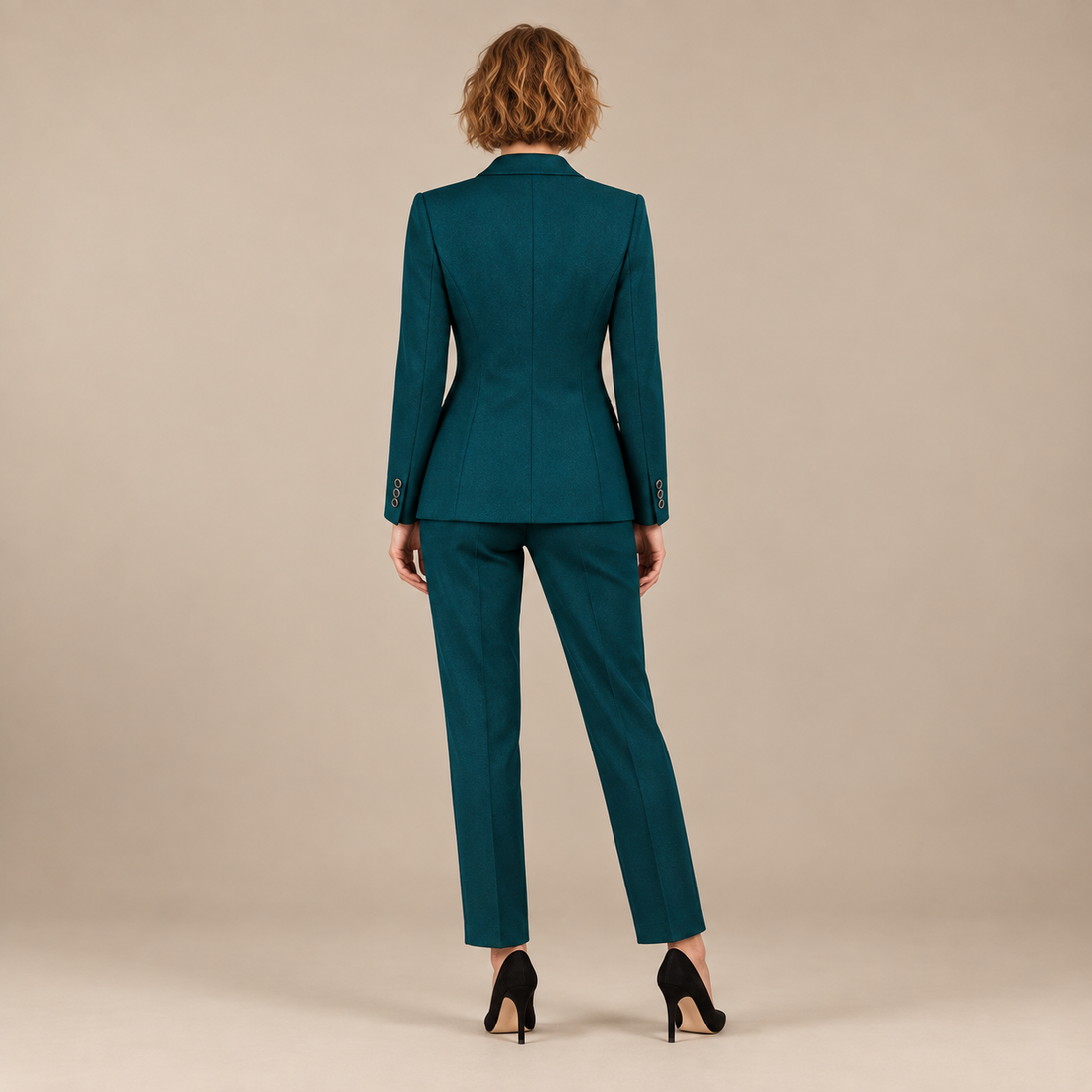 Blazerset voor dames met één knoop en rechte broek