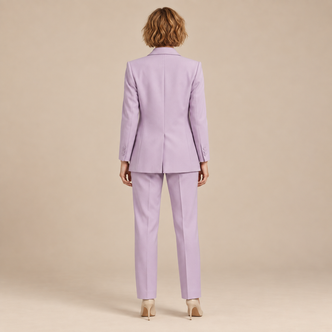 Blazerset voor dames met strakke snit en rechte broek