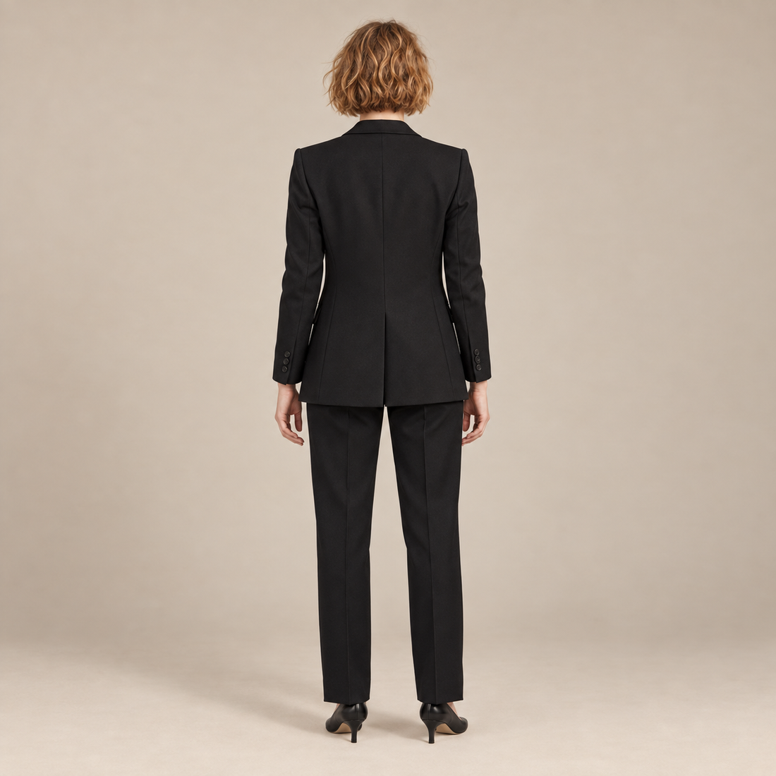 Blazerset voor dames met strakke snit en rechte broek