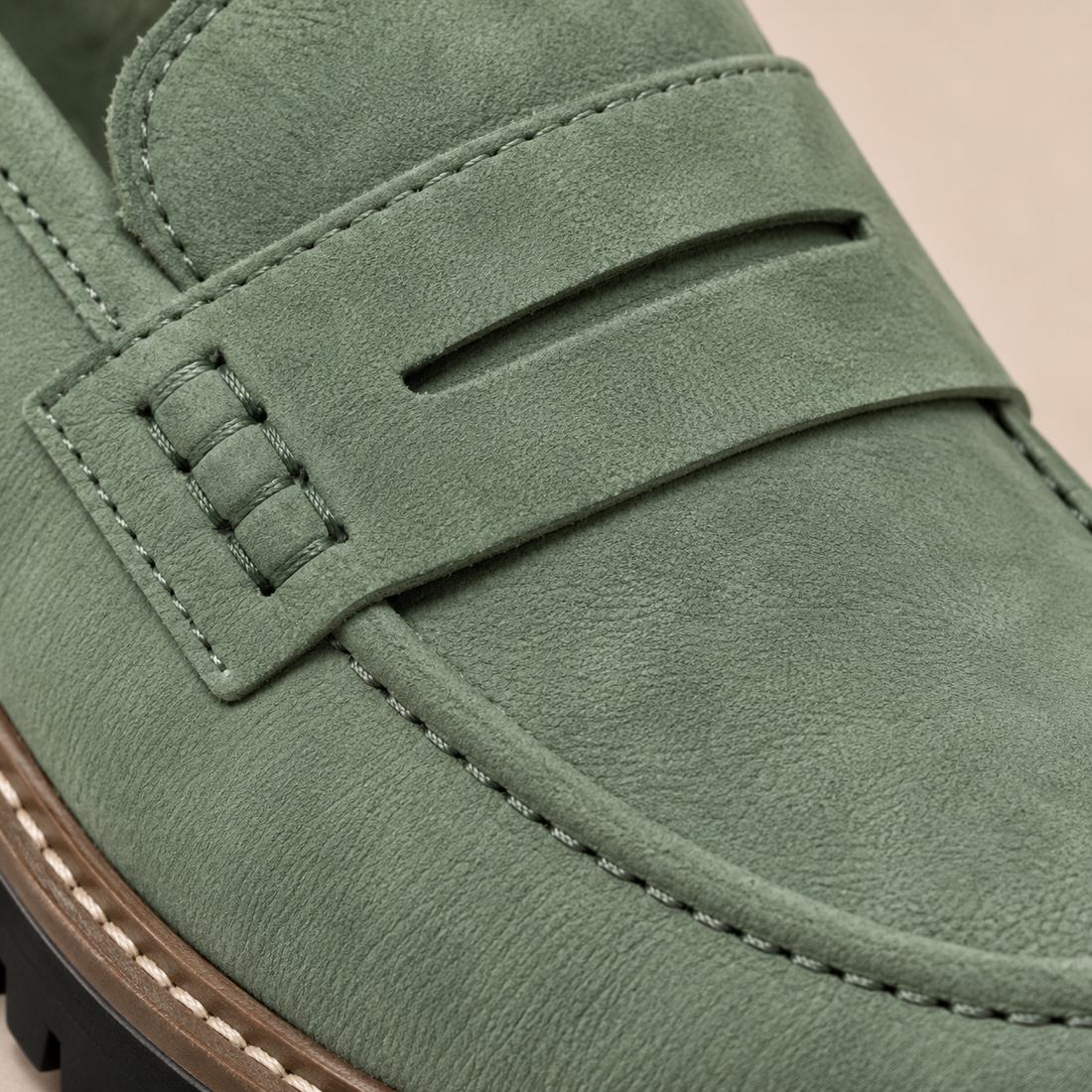 Leren loafers voor dames met grove profielzool voor elke dag