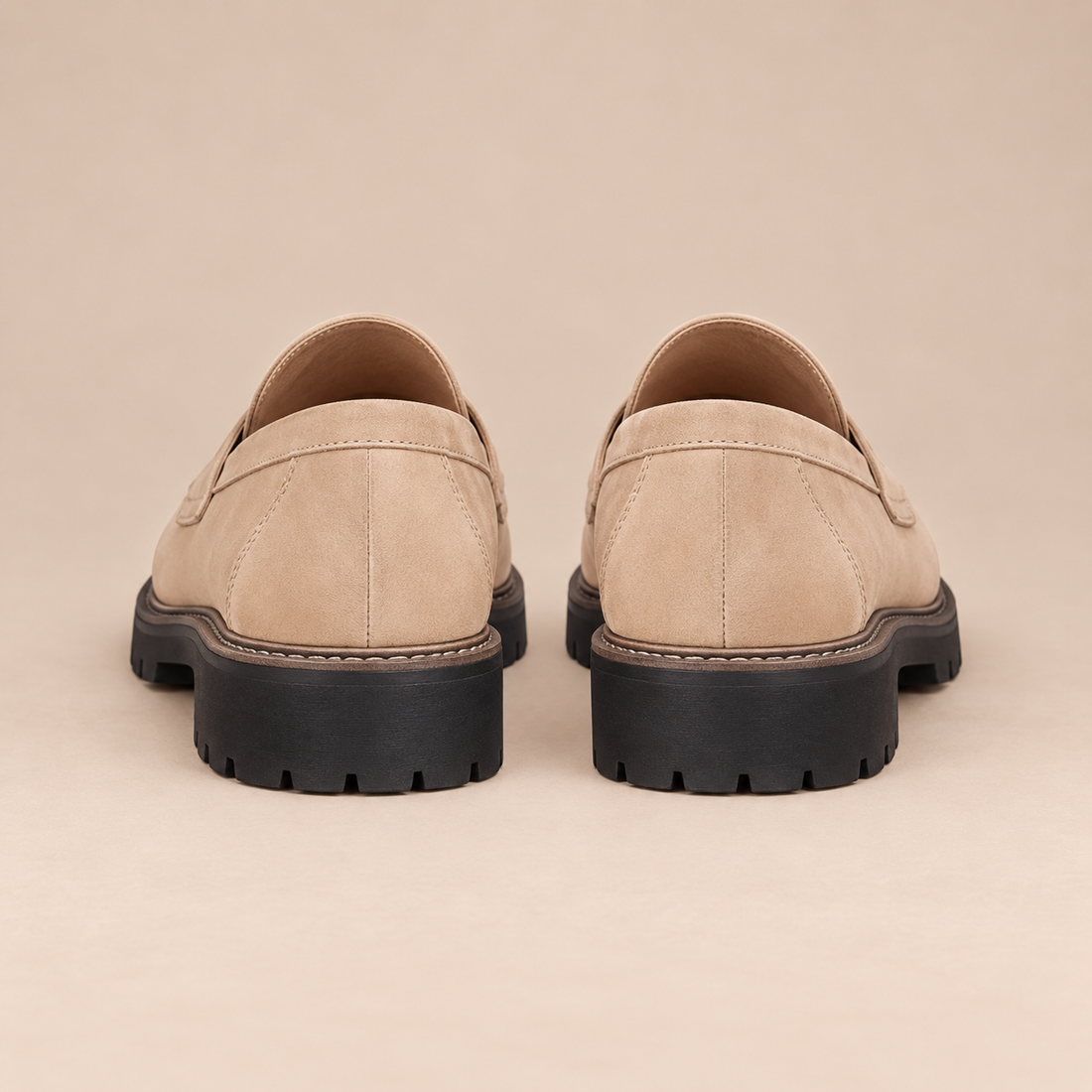 Leren loafers voor dames met grove profielzool voor elke dag