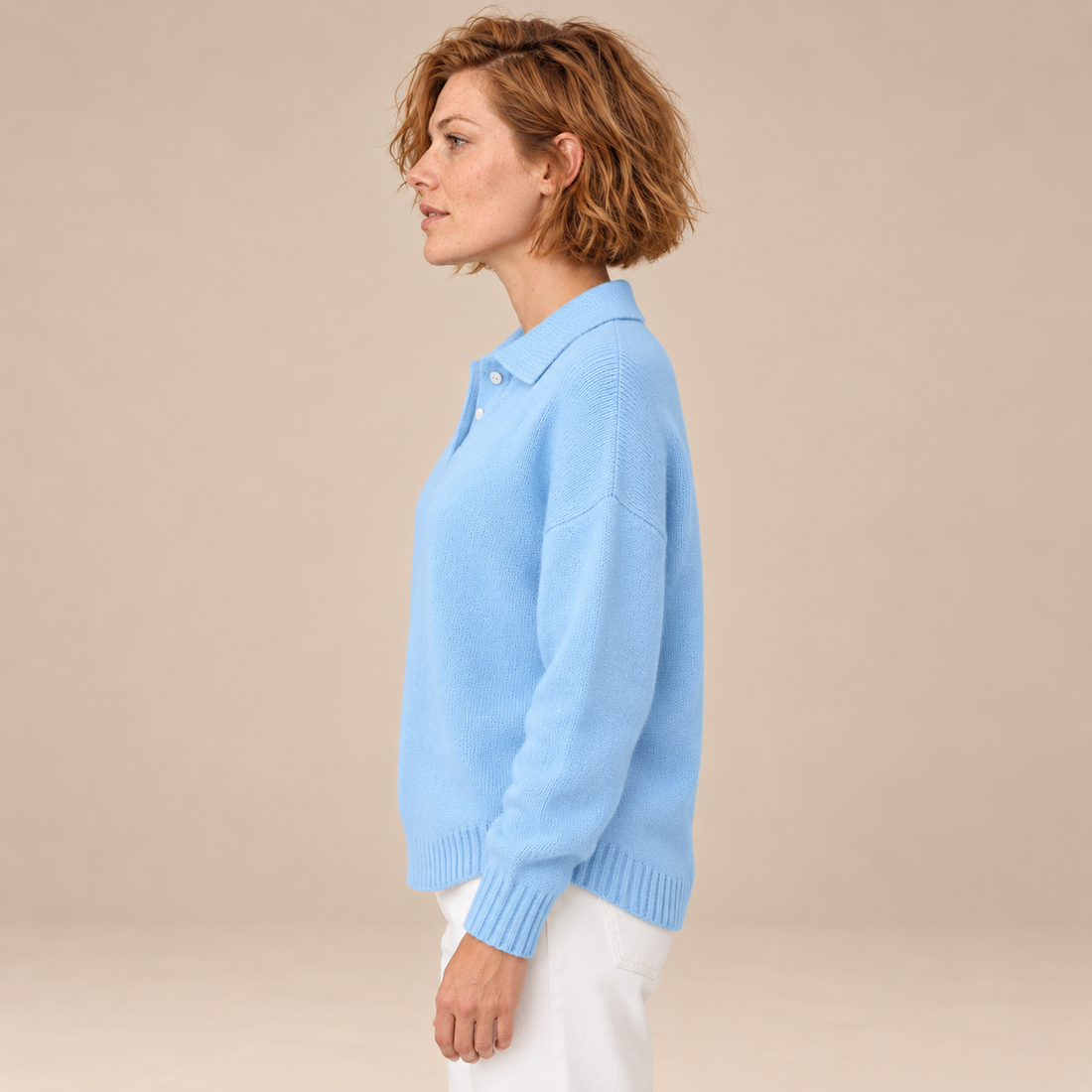 Polotrui voor dames met kraag en knoopsluiting