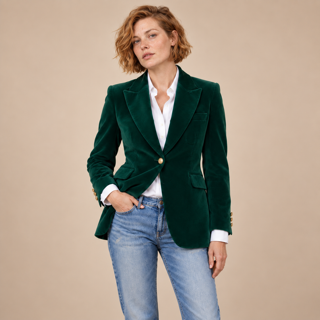 Damesblazer met revers