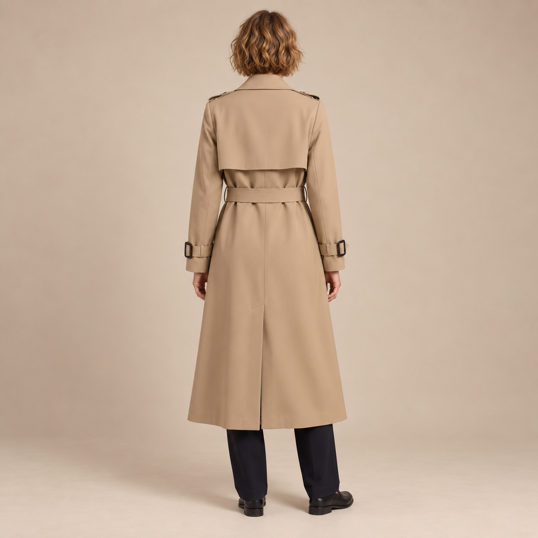 Klassieke trenchcoat voor dames met ceintuur