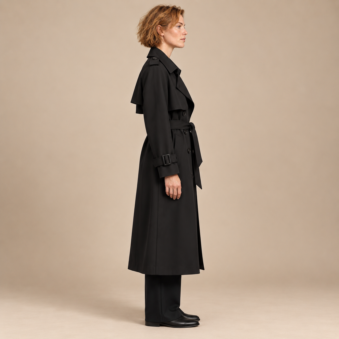 Klassieke trenchcoat voor dames met ceintuur