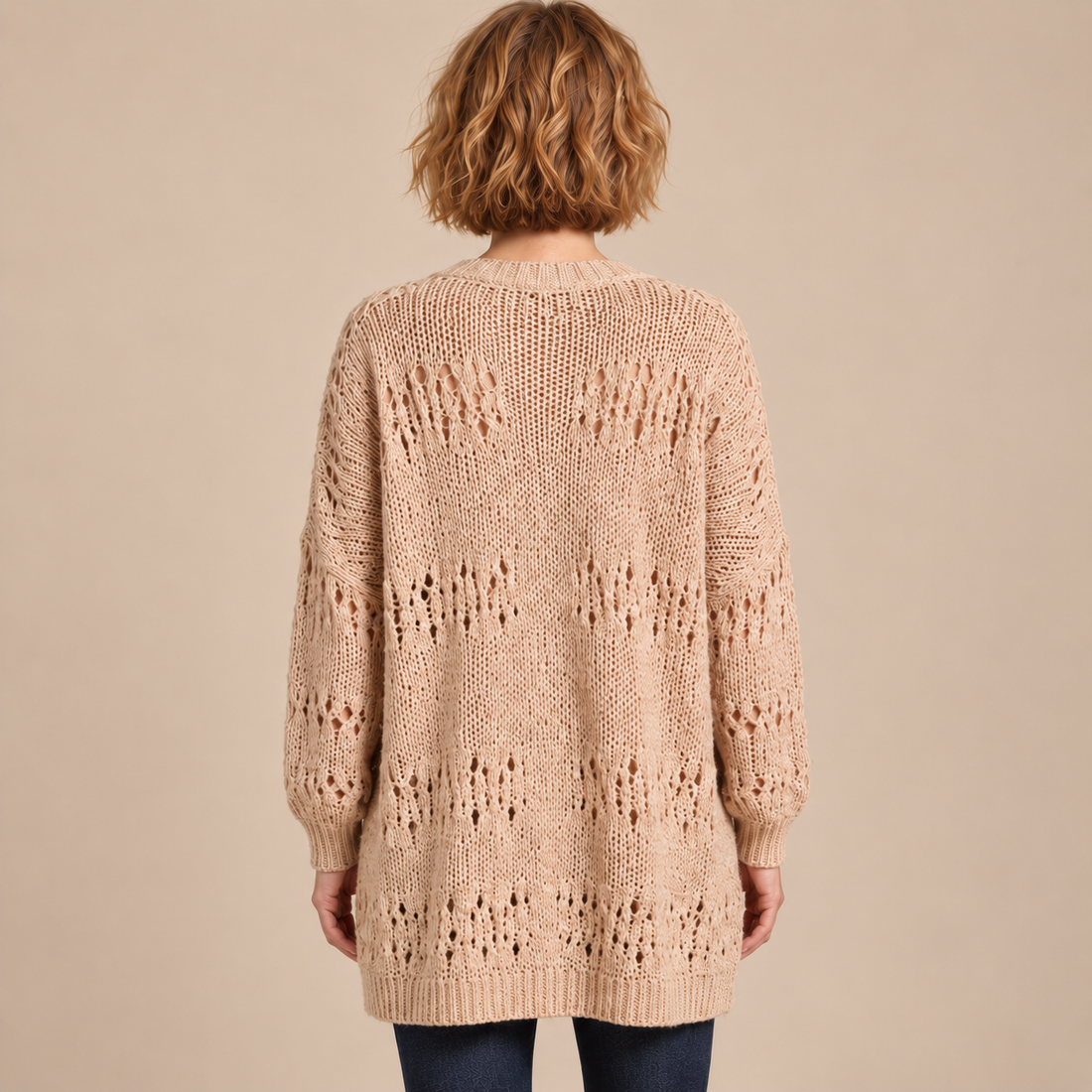 Open damesvest met lange mouwen