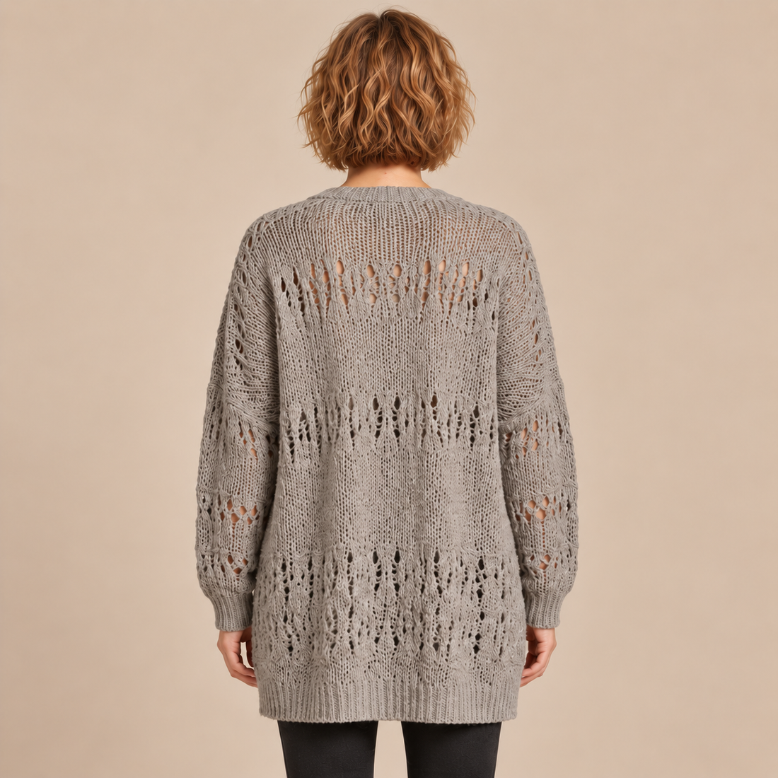 Open damesvest met lange mouwen