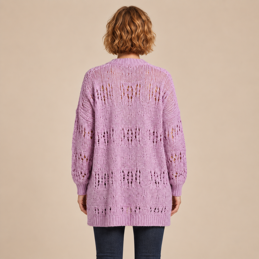 Open damesvest met lange mouwen