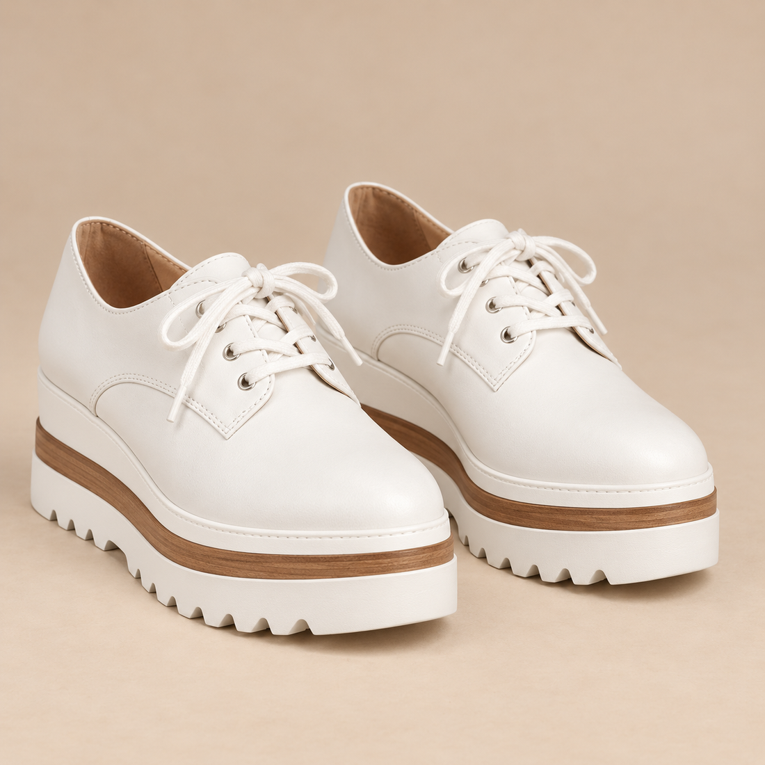 Oxfordschoenen voor dames met vetersluiting voor een casual look