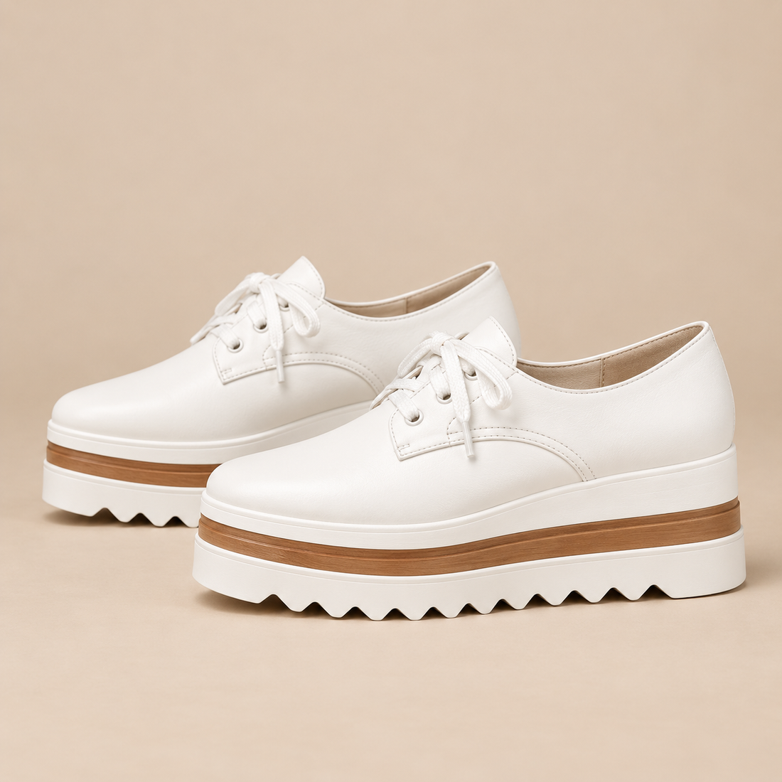 Oxfordschoenen voor dames met vetersluiting voor een casual look