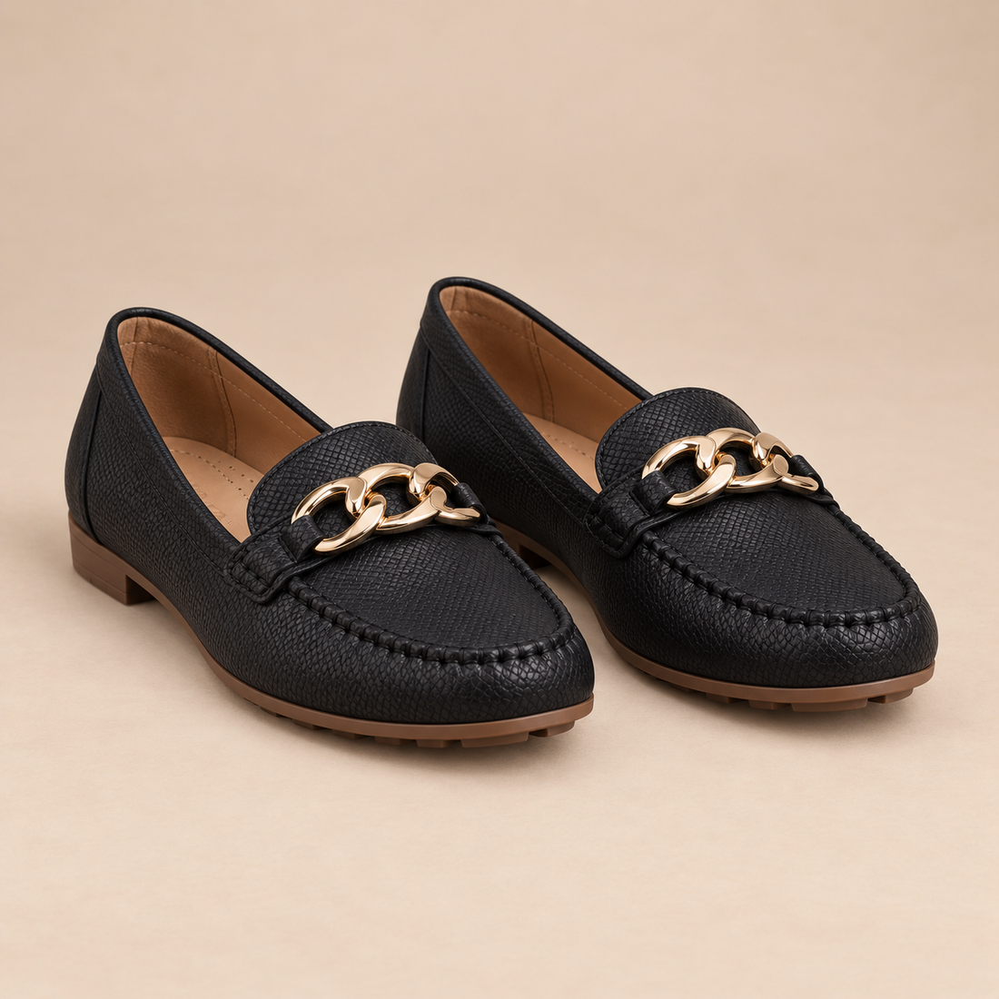 Orthopedische loafers voor dames met gestructureerd bovenwerk voor dagelijks gebruik