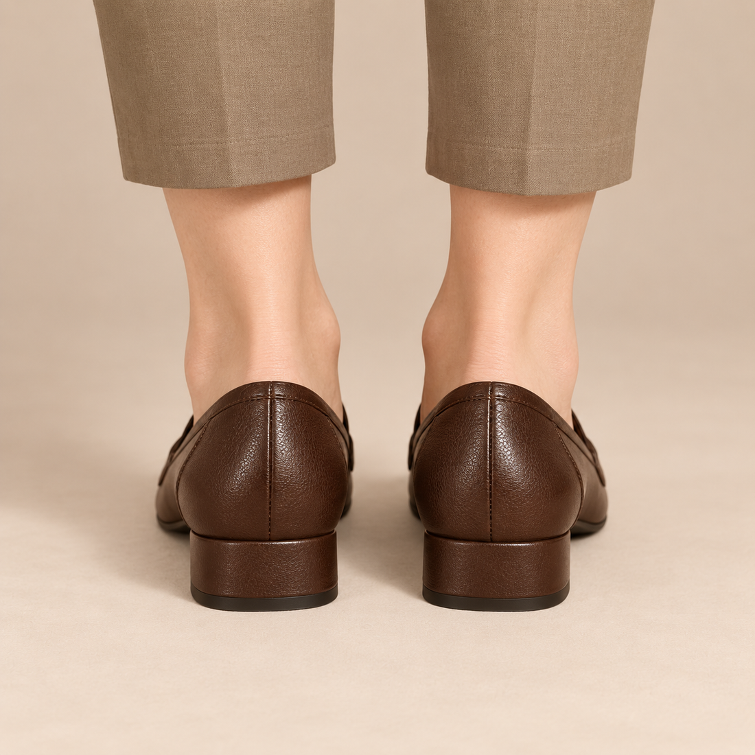 Orthopedische instaploafers voor dames met lage hak voor comfort de hele dag door