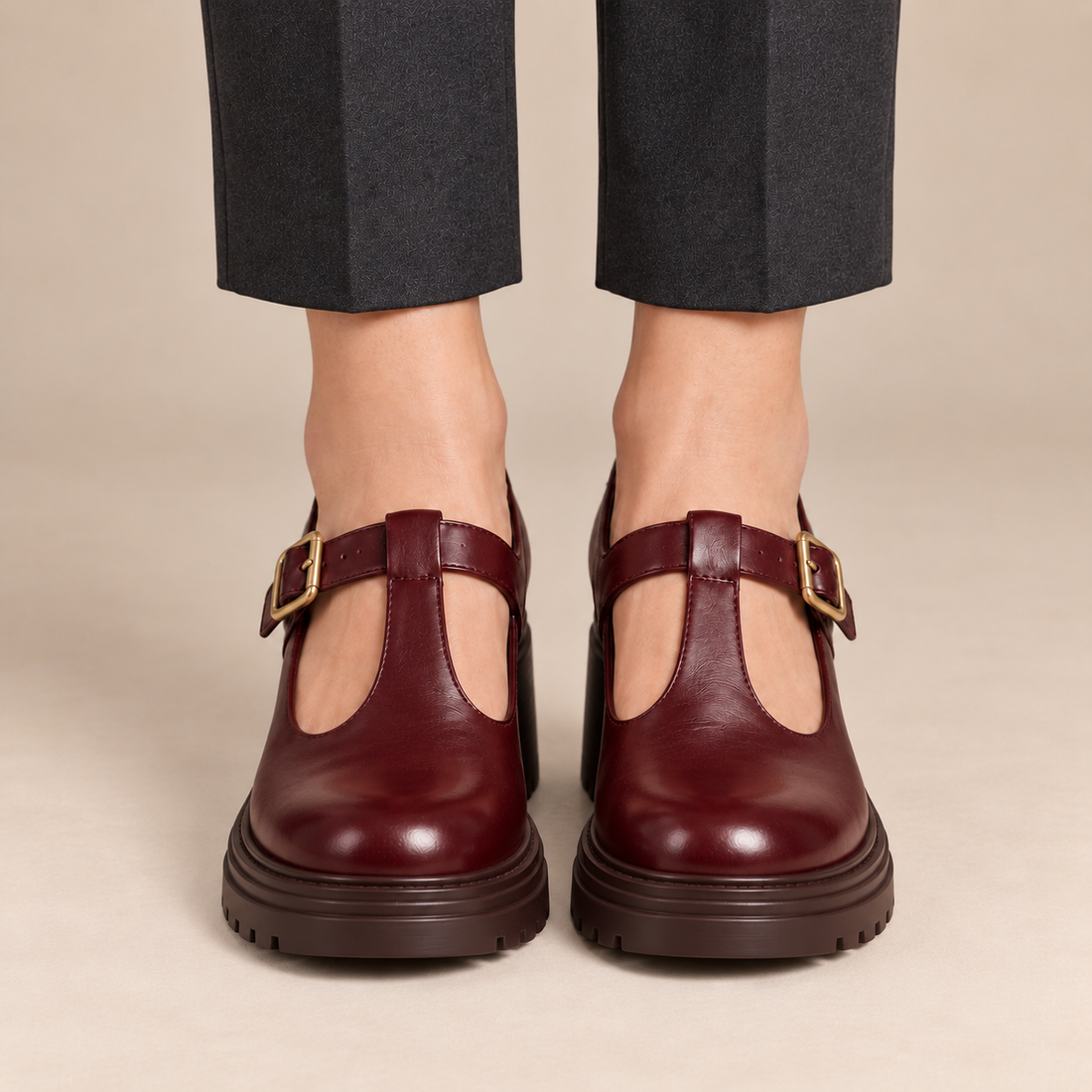 Mary jane pumps voor dames met blokhak, voor op kantoor