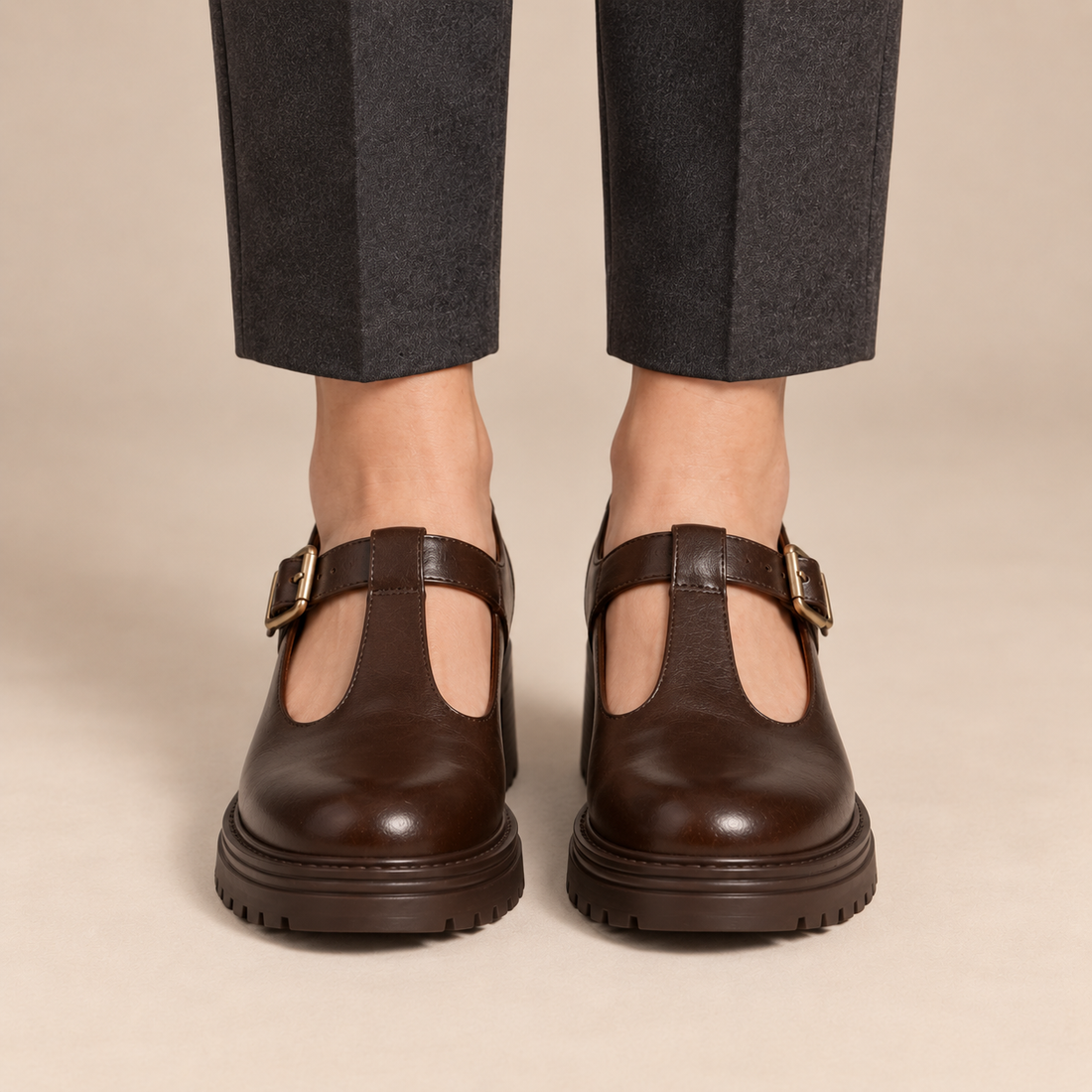 Mary jane pumps voor dames met blokhak, voor op kantoor