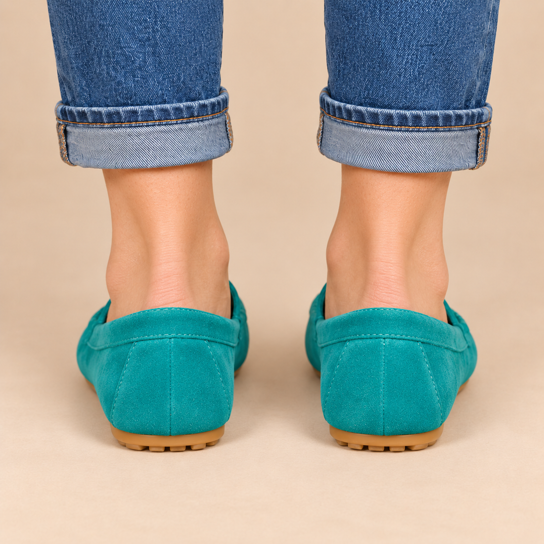 Leren damesloafers met platte zool voor dagelijks gebruik