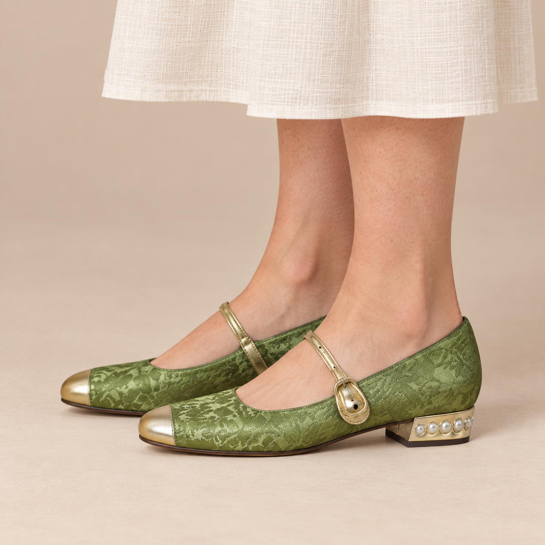 Orthopedische damesschoenen met lage hak en mary jane-bandje voor comfort de hele dag door