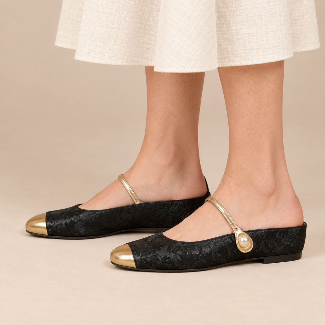 Orthopedische damesschoenen met lage hak en mary jane-bandje voor comfort de hele dag door