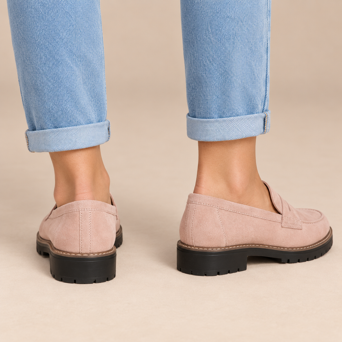 Damesloafers met suède bovenwerk voor dagelijks gebruik
