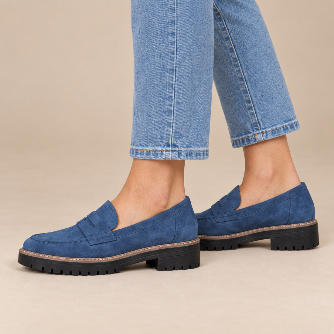 Damesloafers met suède bovenwerk voor dagelijks gebruik