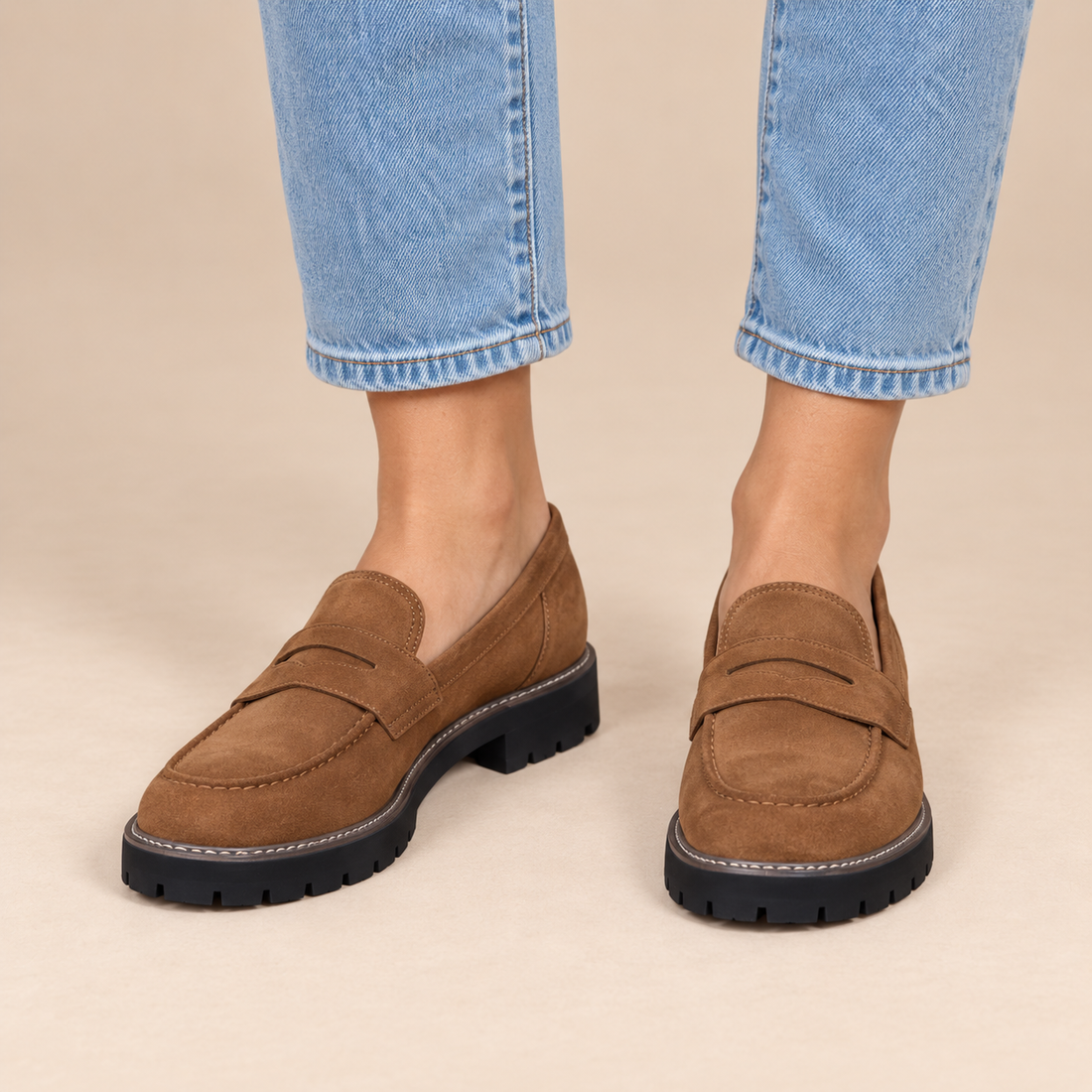 Damesloafers met suède bovenwerk voor dagelijks gebruik