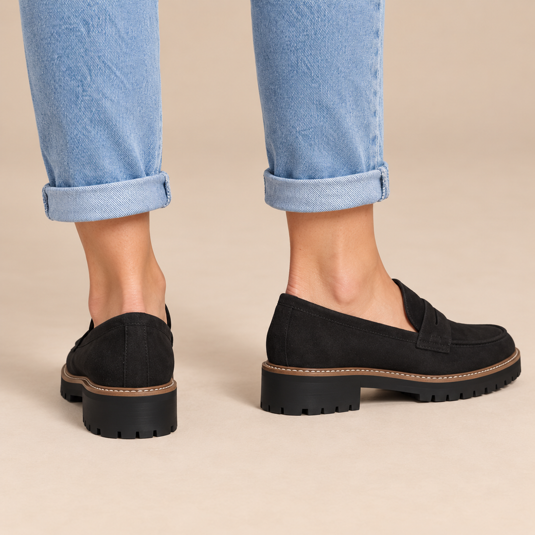 Damesloafers met suède bovenwerk voor dagelijks gebruik