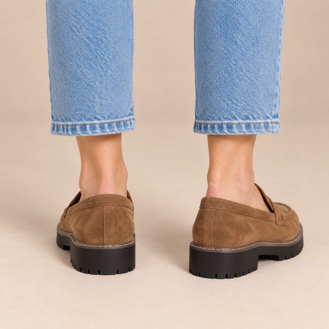 Damesloafers met suède bovenwerk voor dagelijks gebruik