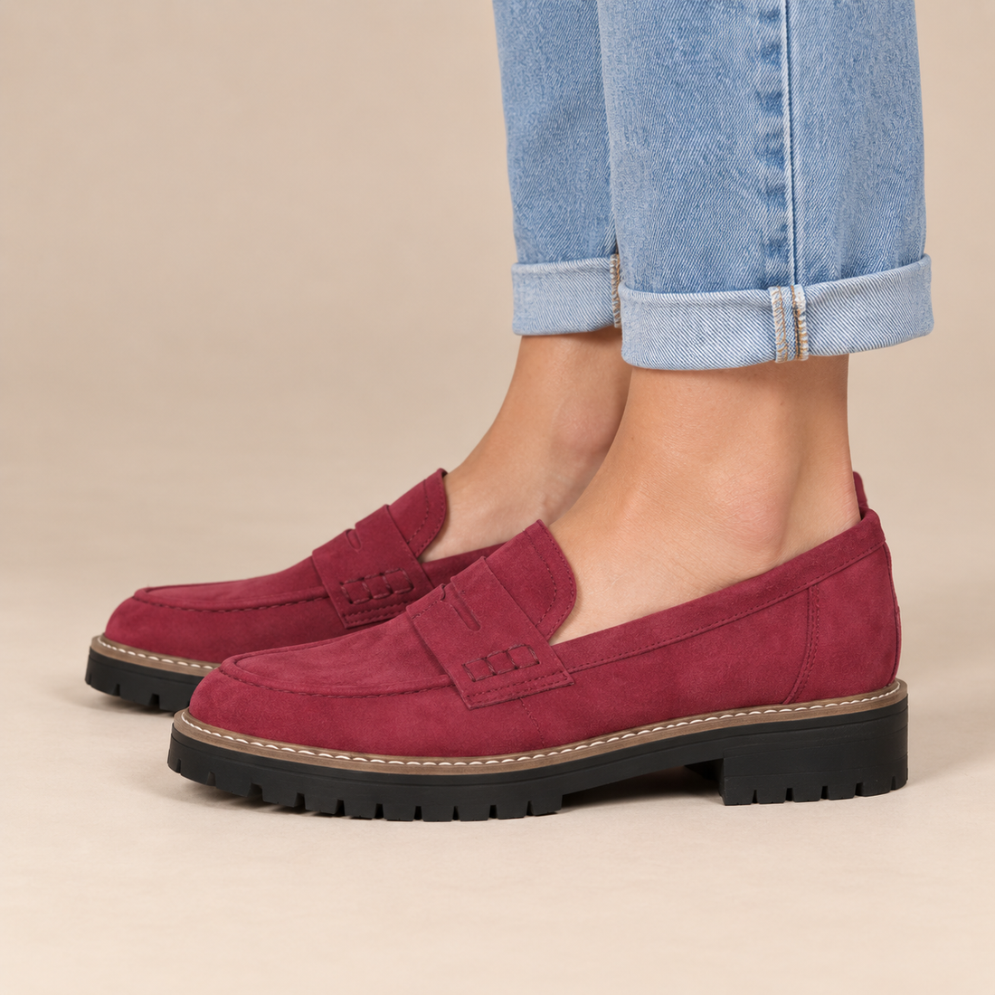Damesloafers met suède bovenwerk voor dagelijks gebruik