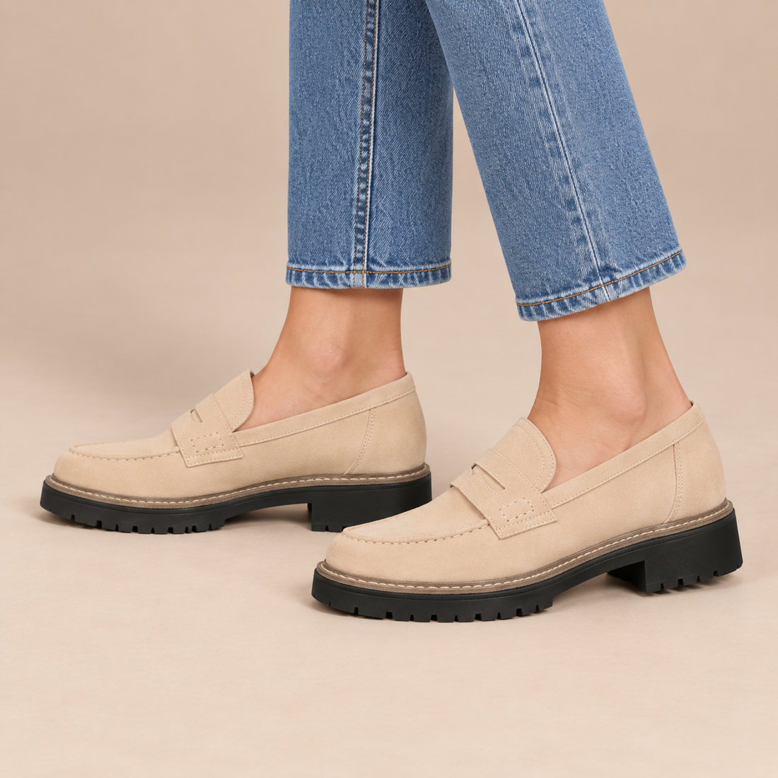 Damesloafers met suède bovenwerk voor dagelijks gebruik