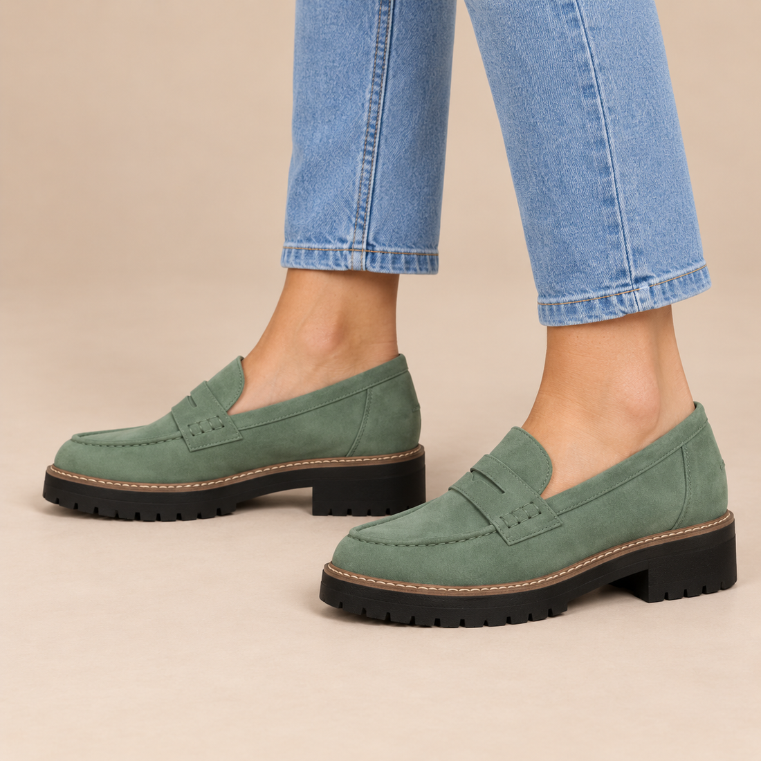 Damesloafers met suède bovenwerk voor dagelijks gebruik