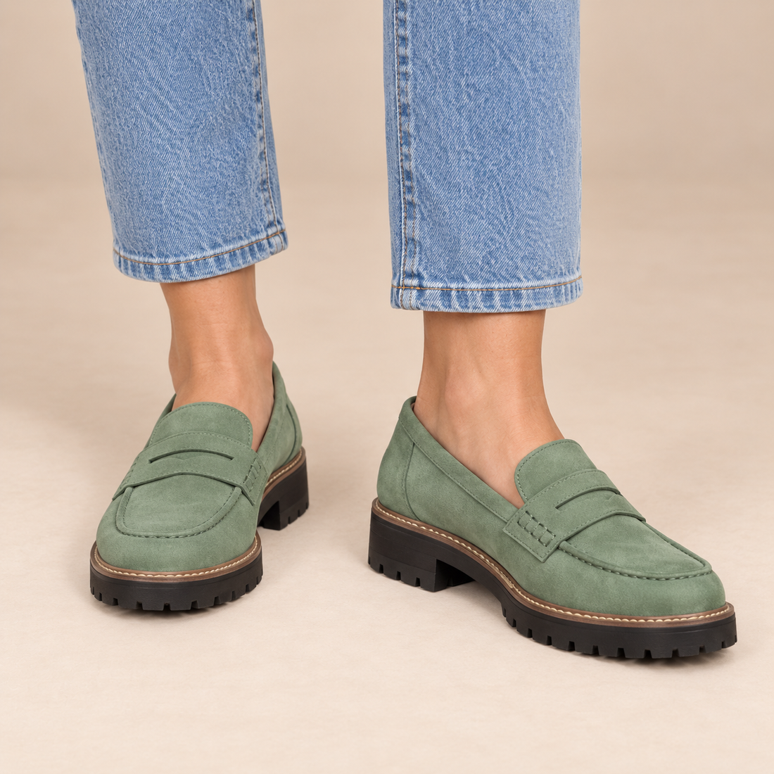 Damesloafers met suède bovenwerk voor dagelijks gebruik