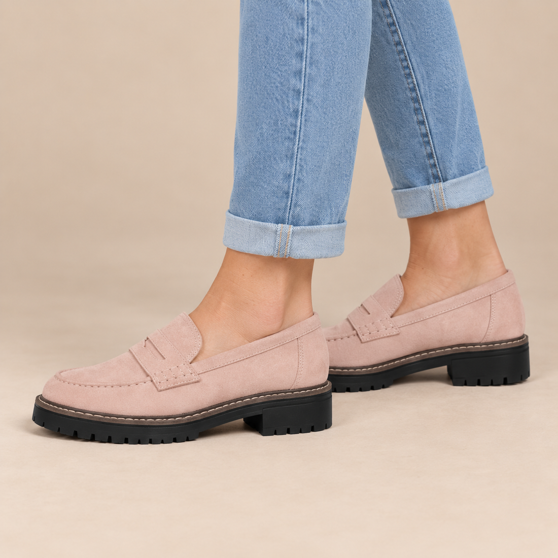 Damesloafers met suède bovenwerk voor dagelijks gebruik