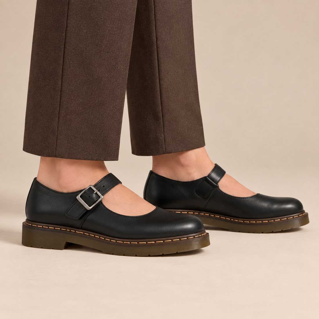 Platte mary janes voor dames met gespbandje voor dagelijks gebruik
