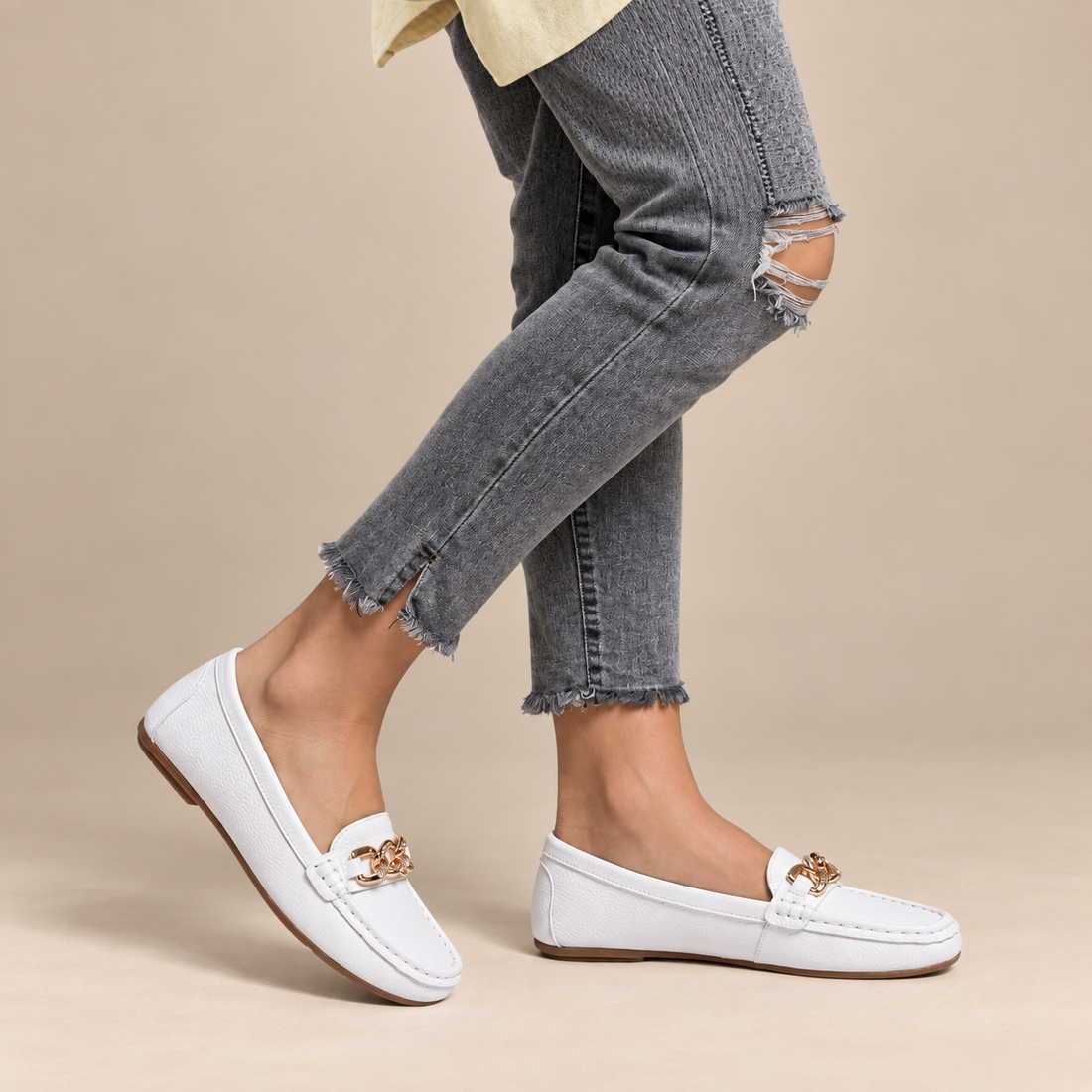 Leren loafers voor dames met leren bovenwerk voor elke dag