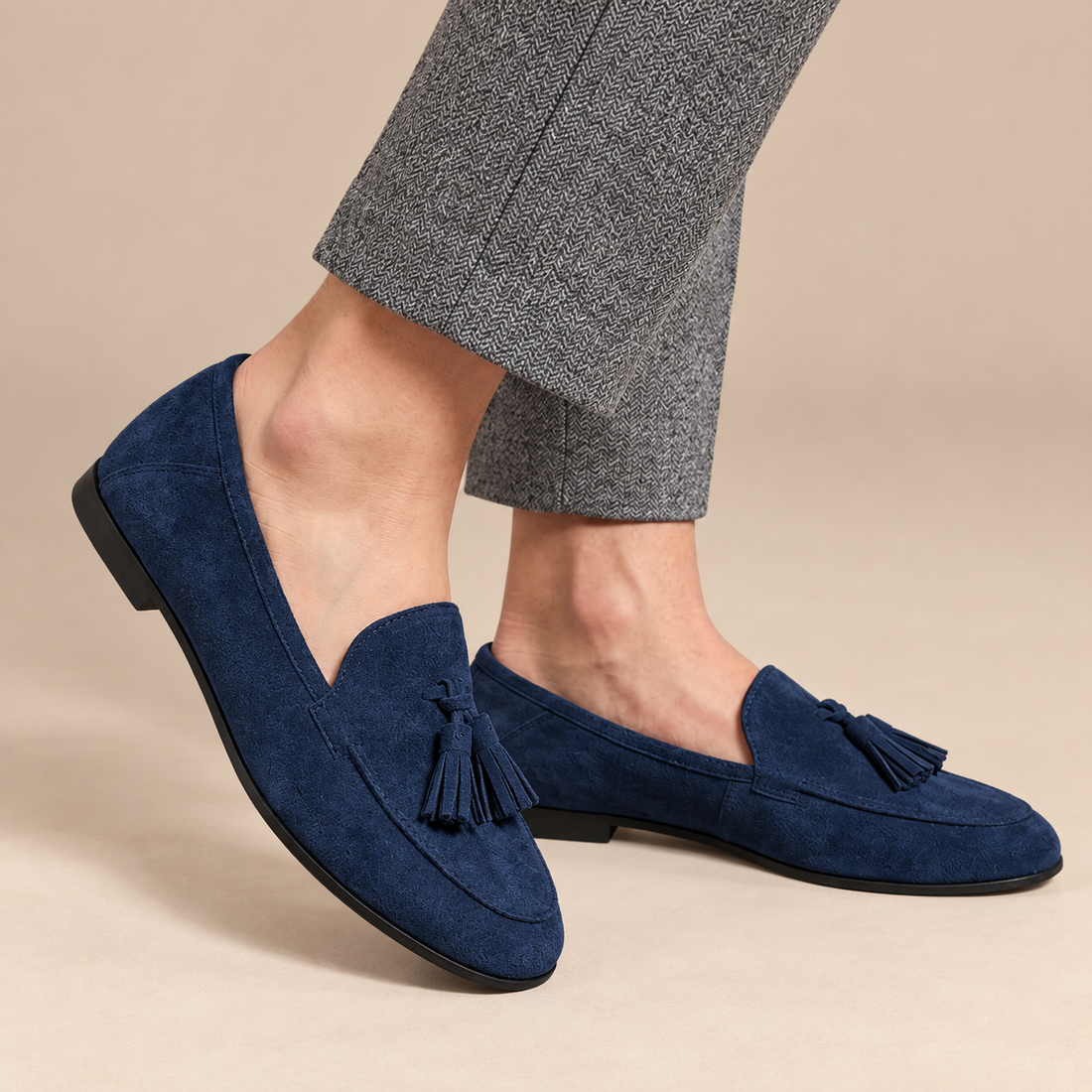 Platte leren damesloafers in instapmodel voor elke dag