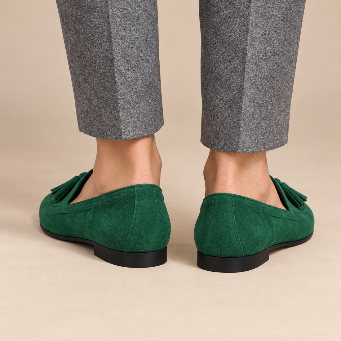Platte leren damesloafers in instapmodel voor elke dag