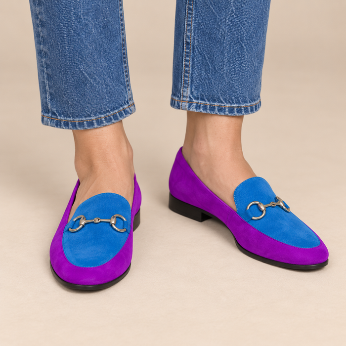 Leren damesloafers met metalen bit voor elk seizoen