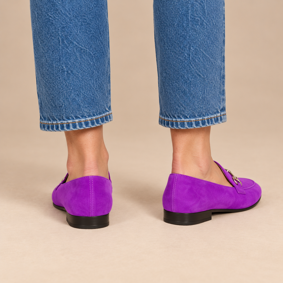 Leren damesloafers met metalen bit voor elk seizoen