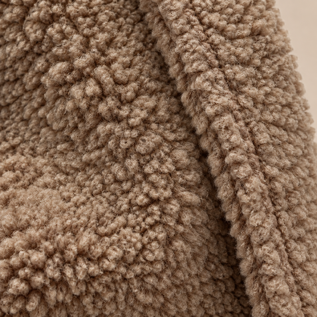 Lange teddyjas voor dames met reverskraag