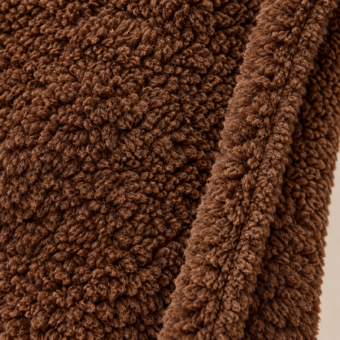 Lange teddyjas voor dames met reverskraag