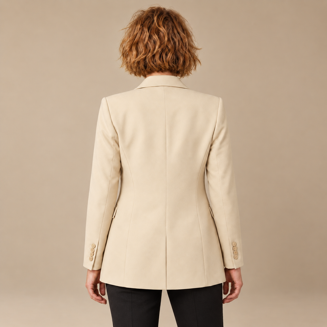 Dubbelrijige damesblazer met reverskraag