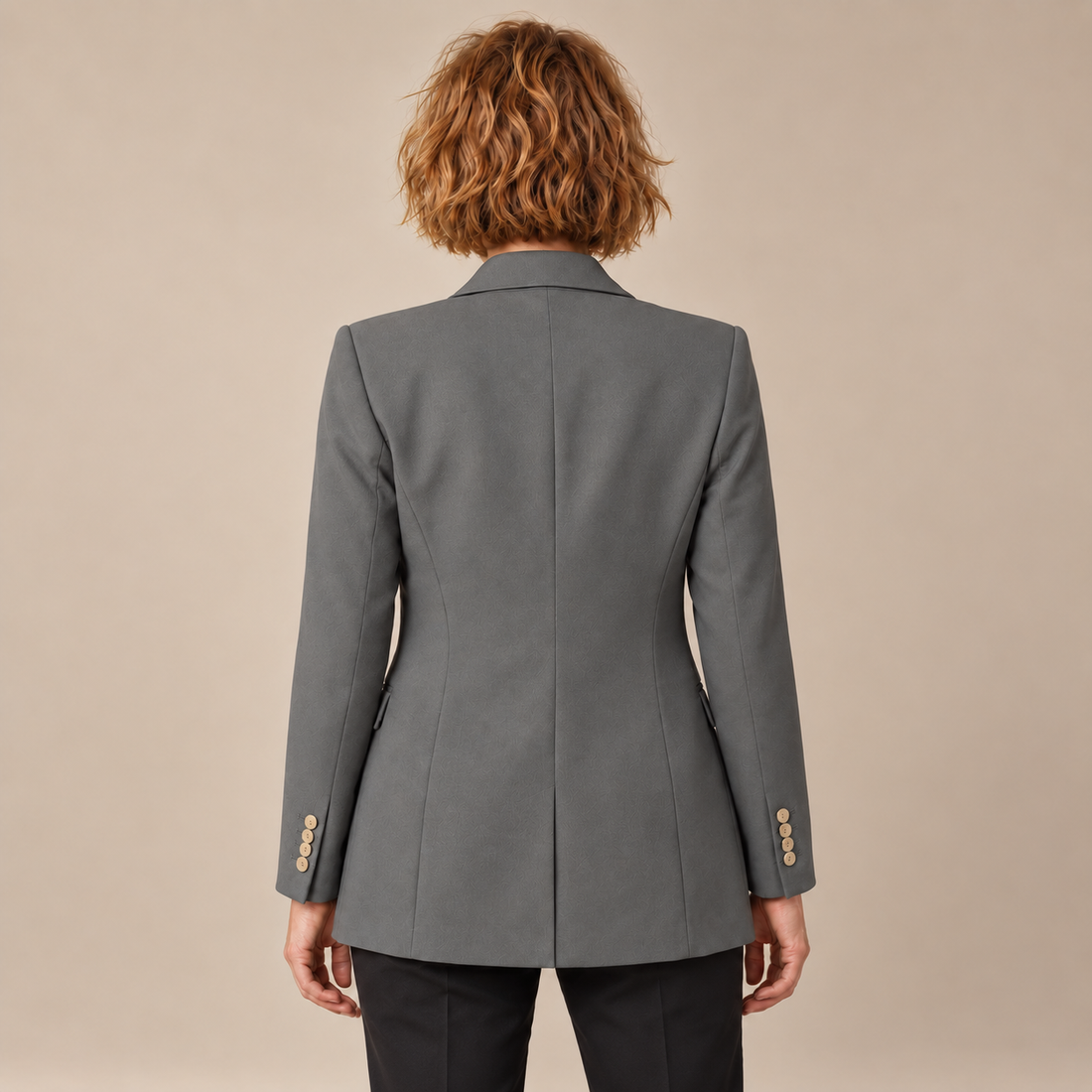 Dubbelrijige damesblazer met reverskraag