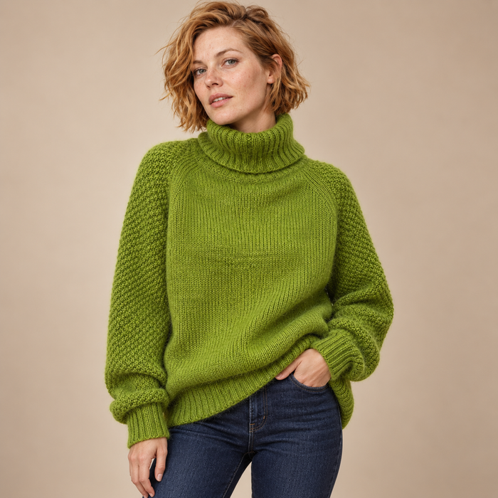 Oversized coltrui voor dames met lange mouwen en losse pasvorm