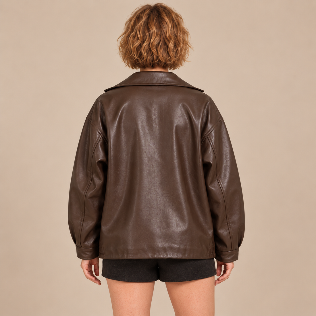 Oversized bomberjack voor dames met kraag en ritssluiting