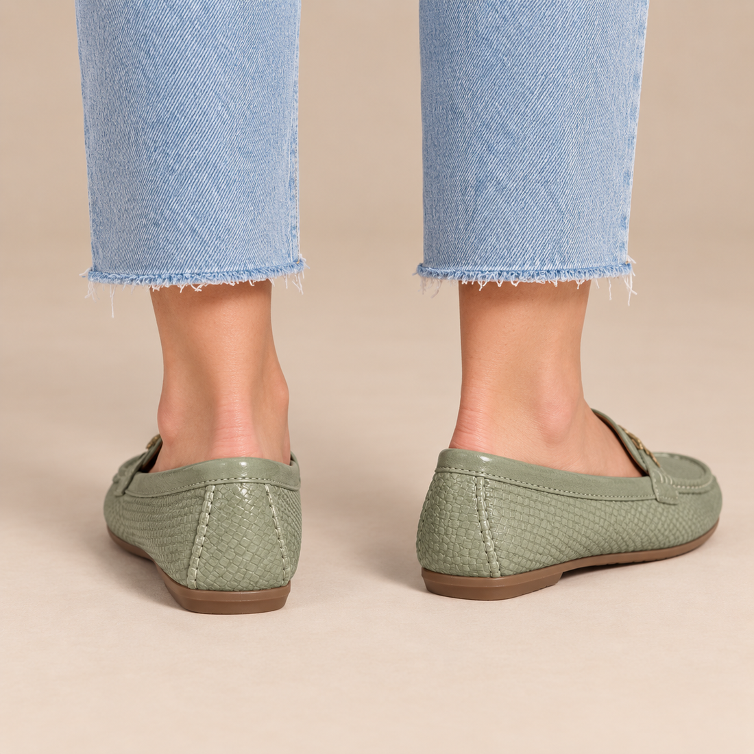 Loafers voor dames met gestructureerd bovenwerk voor dagelijks gebruik