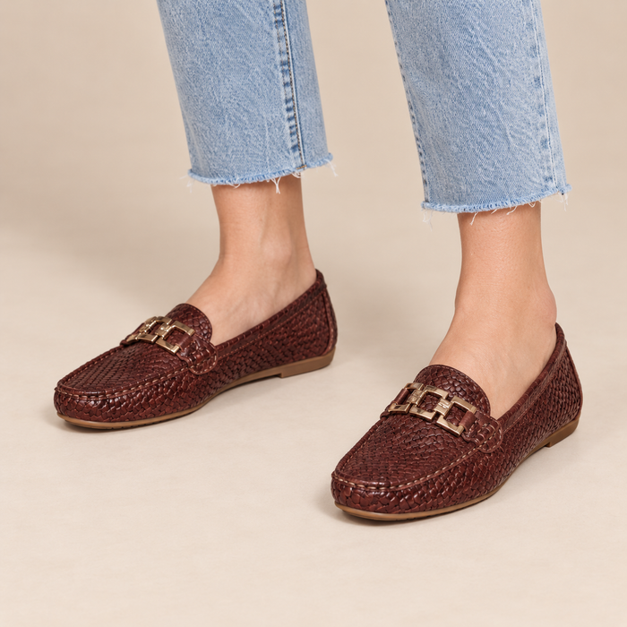 Loafers voor dames met gestructureerd bovenwerk voor dagelijks gebruik