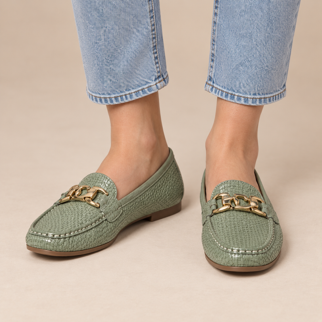 Loafers voor dames met gestructureerd bovenwerk voor dagelijks gebruik