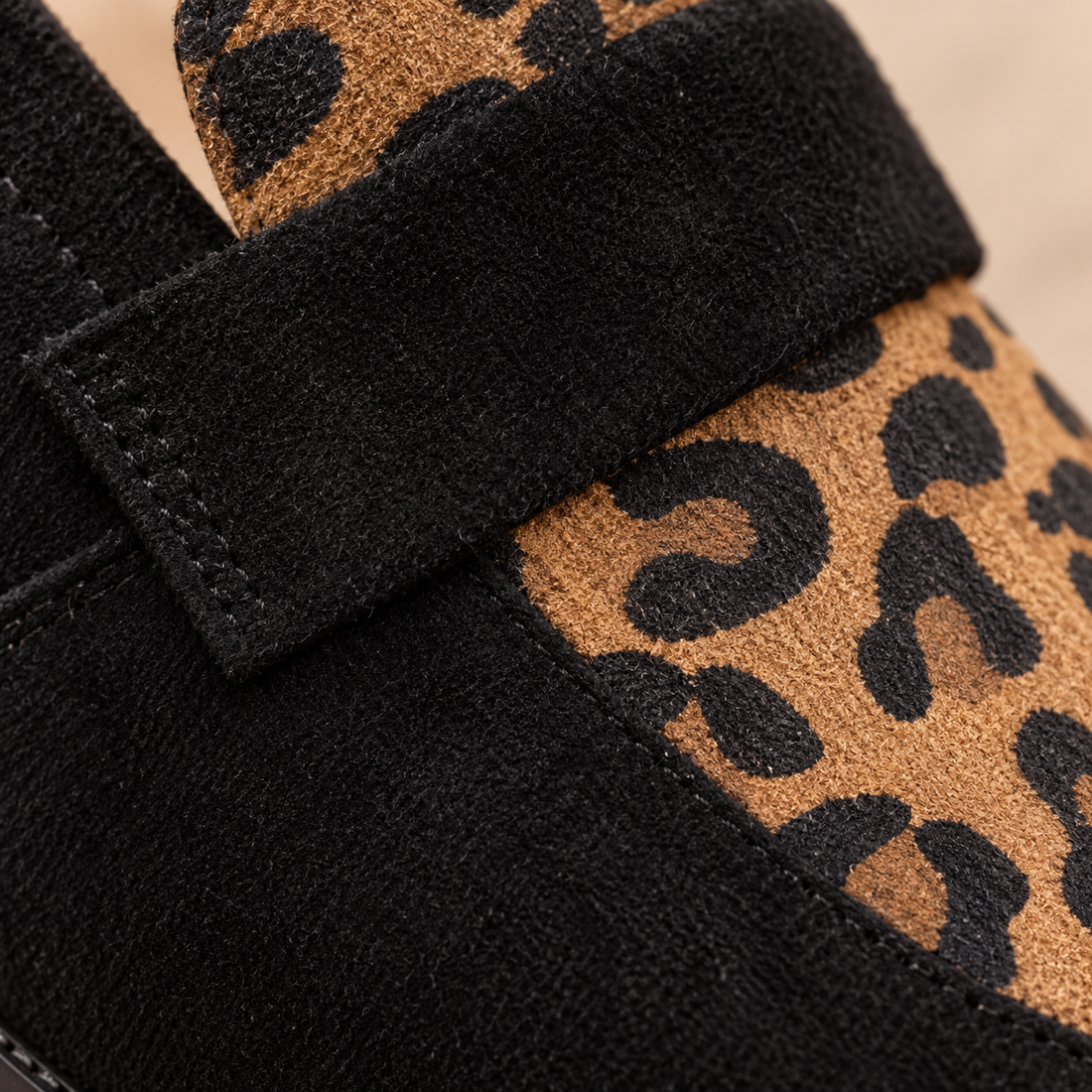 Instaploafers voor dames met luipaardprint en lage blokhak