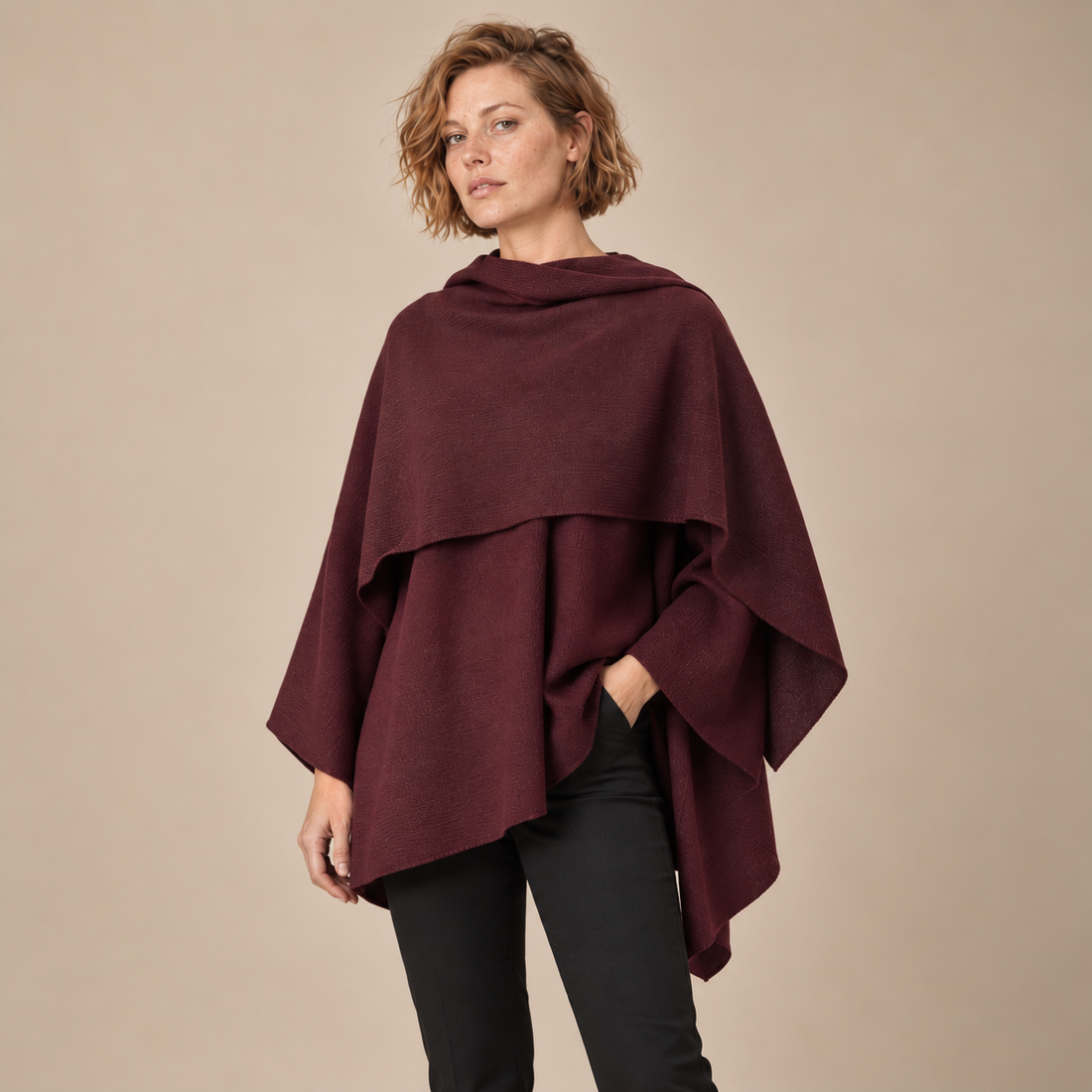 Capejas voor dames met geïntegreerde sjaal
