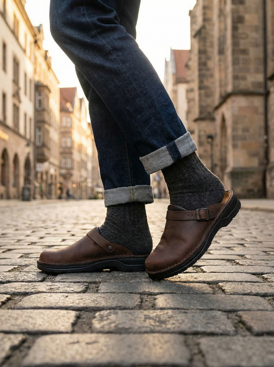 Men’s Stylish Leather Slipper Clogs