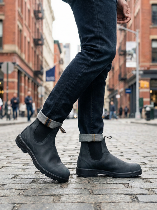Men’s Classic Leather Chelsea Boots with Pull Tab